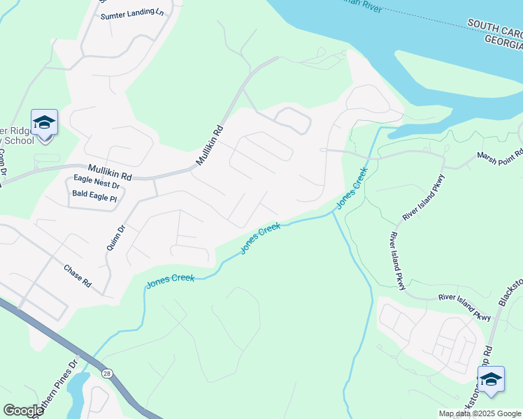 map of restaurants, bars, coffee shops, grocery stores, and more near 862 Hamilton Court in Evans