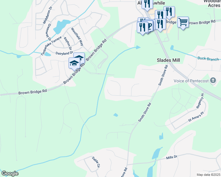 map of restaurants, bars, coffee shops, grocery stores, and more near 175 Heritage Way in Covington