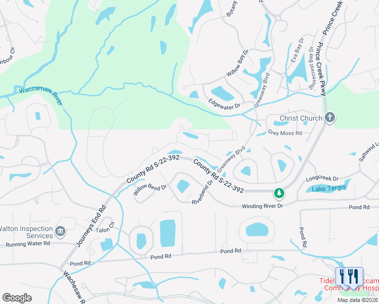 map of restaurants, bars, coffee shops, grocery stores, and more near 74 Cascade Drive in Murrells Inlet