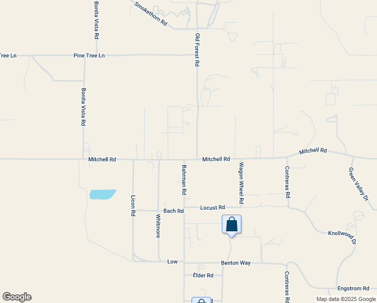 map of restaurants, bars, coffee shops, grocery stores, and more near 55960 Mitchell Road in Anza