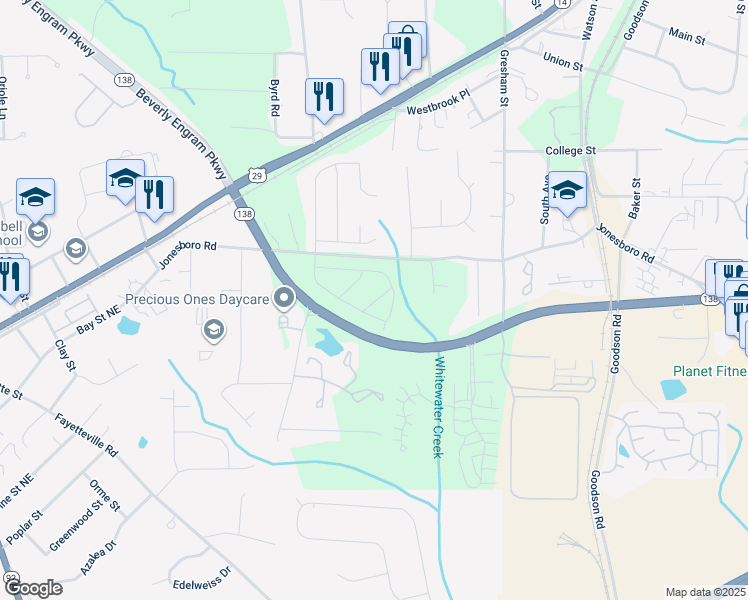 map of restaurants, bars, coffee shops, grocery stores, and more near 415 Camrose Avenue in Union City