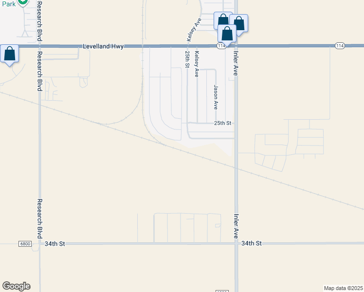 map of restaurants, bars, coffee shops, grocery stores, and more near Kelsey in Lubbock