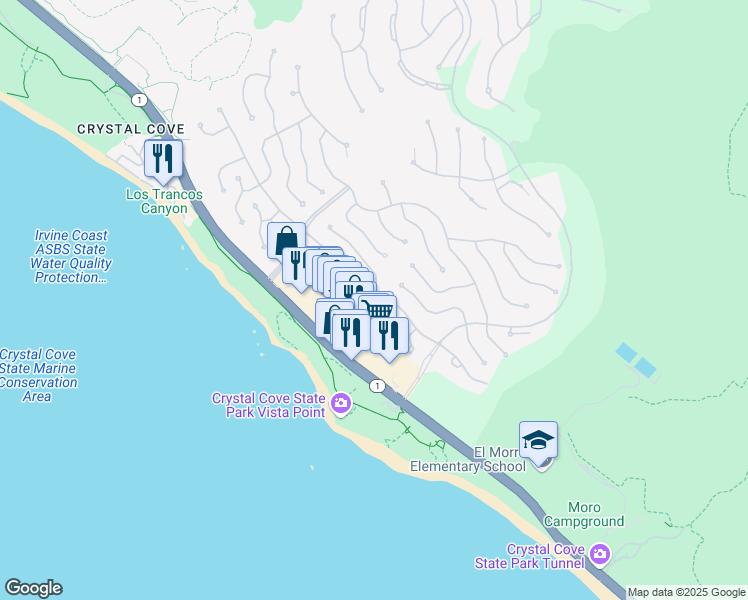 map of restaurants, bars, coffee shops, grocery stores, and more near 132 Sidney Bay Drive in Newport Beach