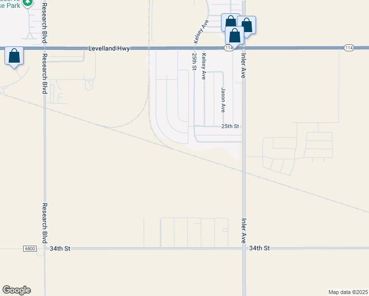 map of restaurants, bars, coffee shops, grocery stores, and more near Kelsey in Lubbock