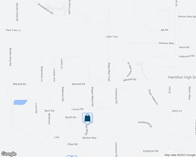 map of restaurants, bars, coffee shops, grocery stores, and more near 56280 Mitchell Road in Anza