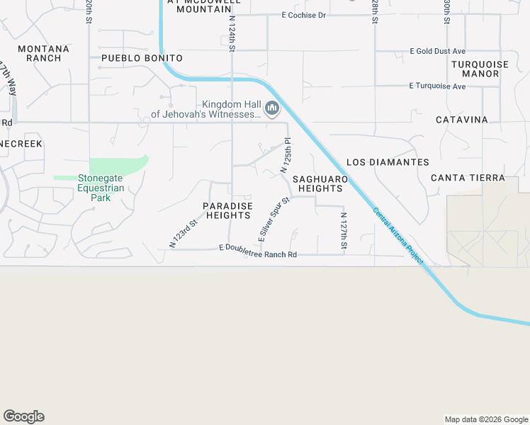 map of restaurants, bars, coffee shops, grocery stores, and more near 12550 East Silver Spur Street in Scottsdale