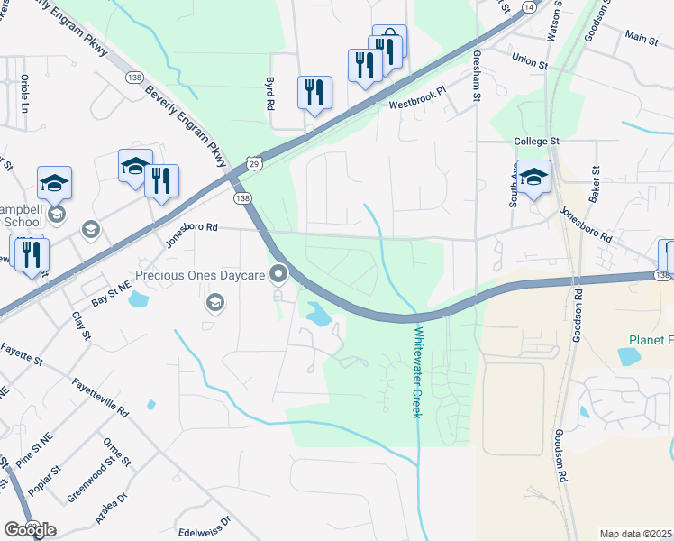 map of restaurants, bars, coffee shops, grocery stores, and more near Crimson Drive in Union City