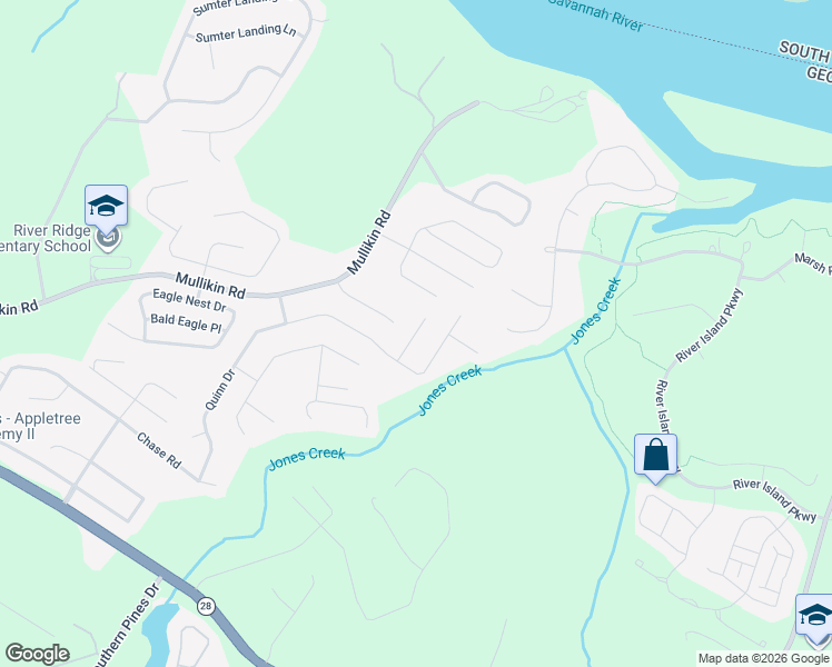 map of restaurants, bars, coffee shops, grocery stores, and more near 4097 Quinn Drive in Evans