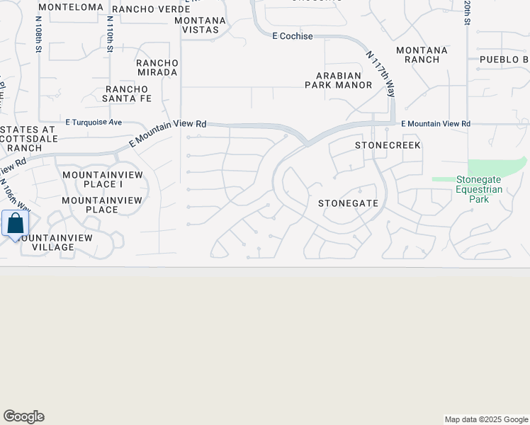 map of restaurants, bars, coffee shops, grocery stores, and more near 11419 East Terra Drive in Scottsdale