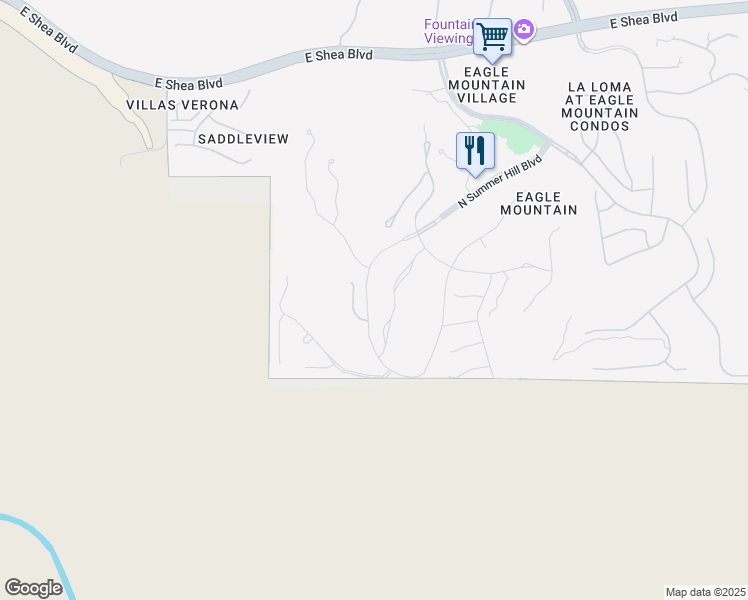 map of restaurants, bars, coffee shops, grocery stores, and more near 9244 North Broken Bow in Fountain Hills