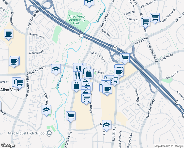 map of restaurants, bars, coffee shops, grocery stores, and more near in Laguna Beach