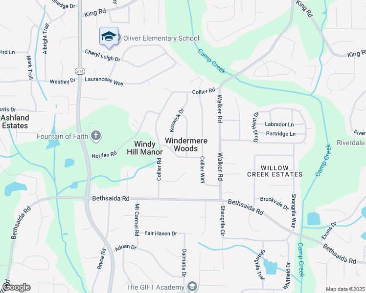 map of restaurants, bars, coffee shops, grocery stores, and more near 6723 Amesbury Lane in Riverdale