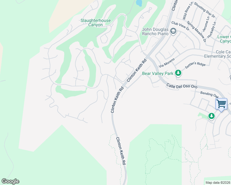 map of restaurants, bars, coffee shops, grocery stores, and more near 37803 Bear View Circle in Murrieta