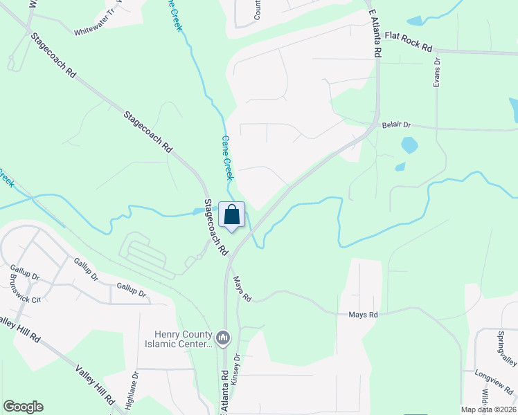 map of restaurants, bars, coffee shops, grocery stores, and more near 905 East Atlanta Road in Stockbridge