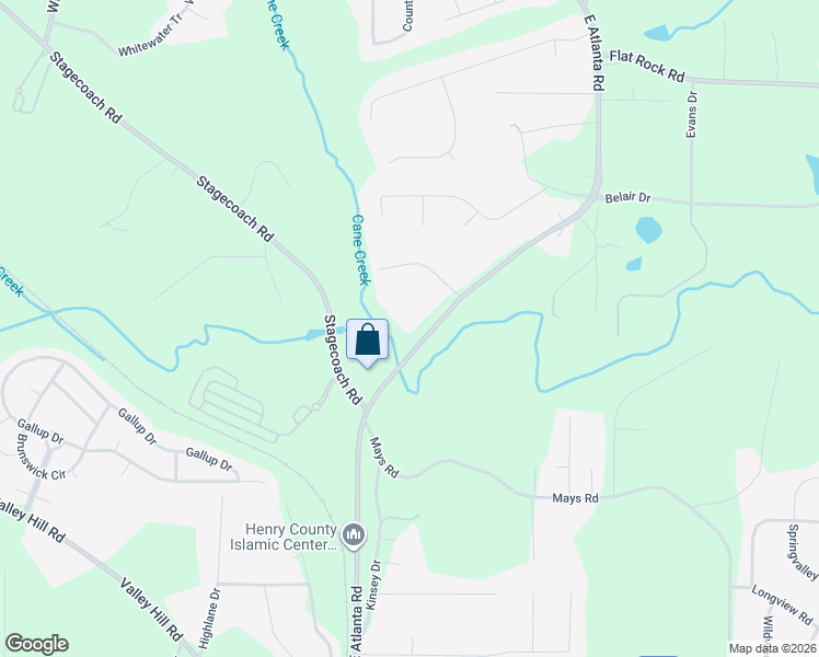 map of restaurants, bars, coffee shops, grocery stores, and more near 905 East Atlanta Road in Stockbridge