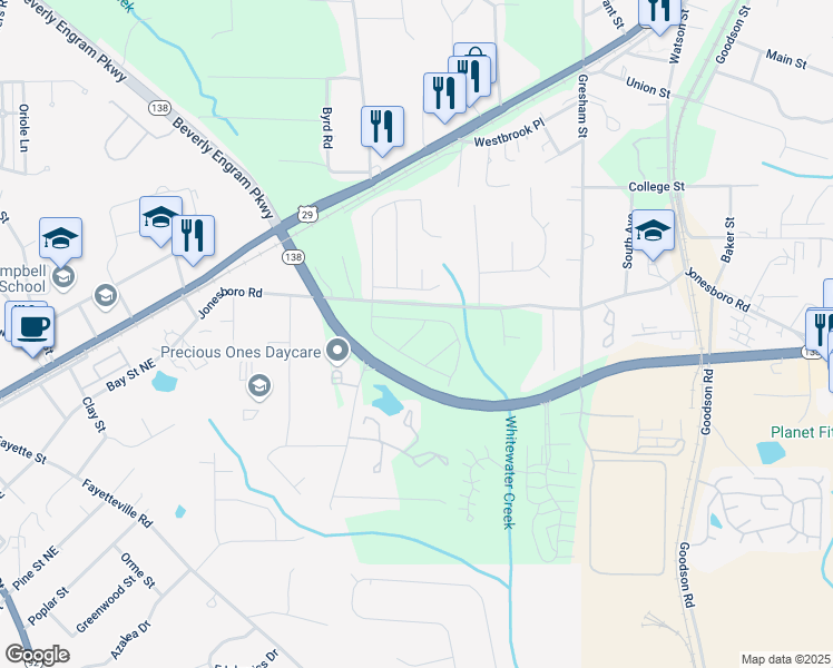 map of restaurants, bars, coffee shops, grocery stores, and more near Crimson Drive in Union City
