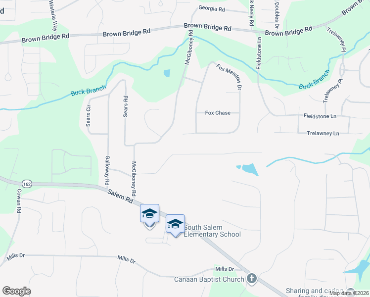 map of restaurants, bars, coffee shops, grocery stores, and more near 160 Fox Meadow Drive in Covington