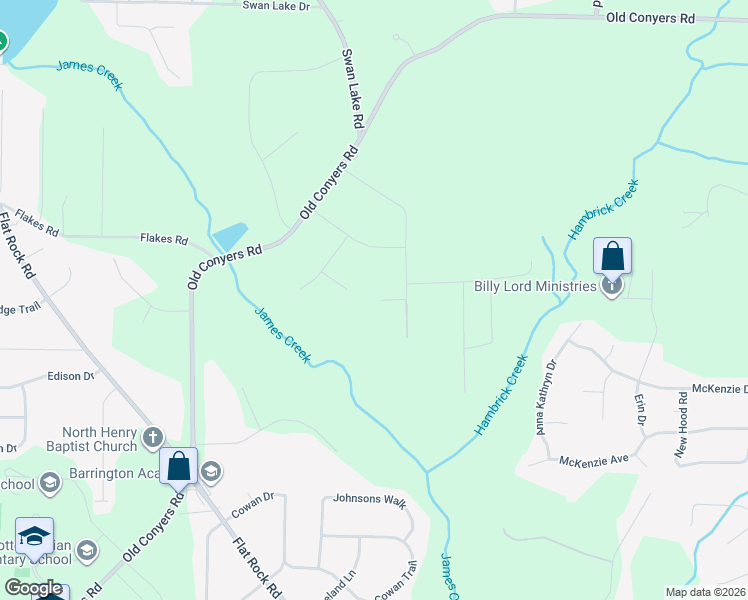 map of restaurants, bars, coffee shops, grocery stores, and more near 104 Fern Rd in Stockbridge