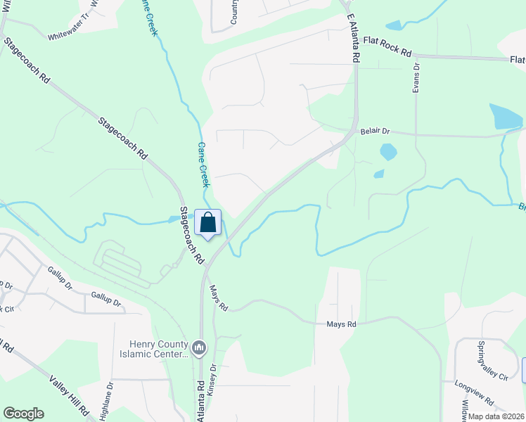 map of restaurants, bars, coffee shops, grocery stores, and more near 934 East Atlanta Road in Stockbridge