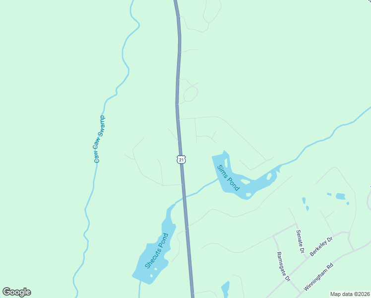 map of restaurants, bars, coffee shops, grocery stores, and more near 134 Tanniger Lane in Orangeburg