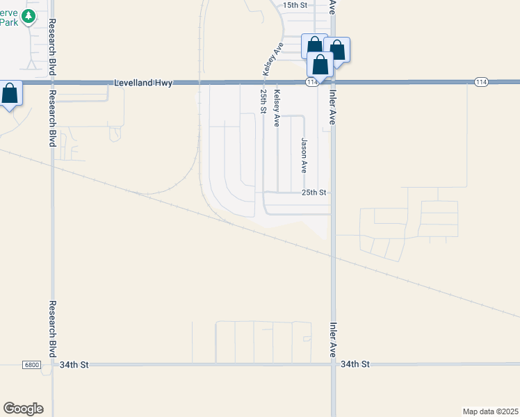 map of restaurants, bars, coffee shops, grocery stores, and more near 2028 Kelsey in Lubbock