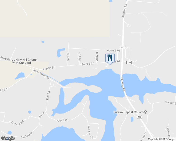 map of restaurants, bars, coffee shops, grocery stores, and more near 349 Eureka Road in Lincoln