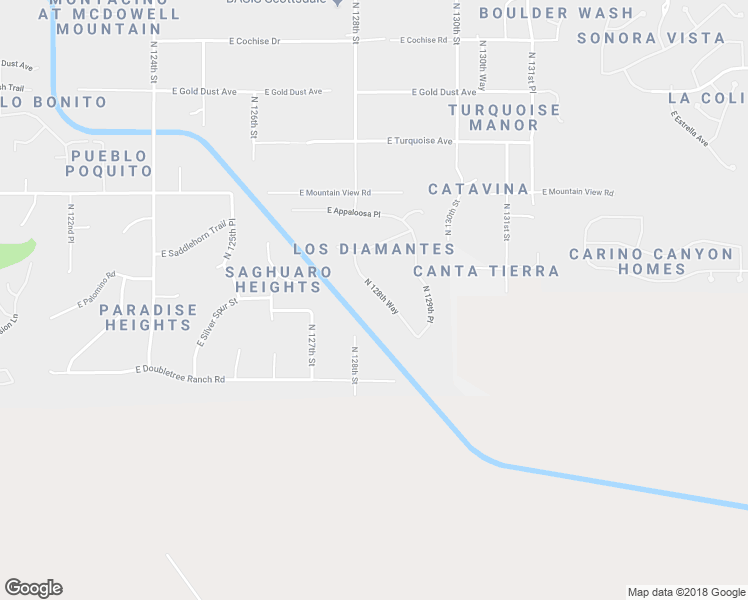 map of restaurants, bars, coffee shops, grocery stores, and more near 9406 North 128th Way in Scottsdale