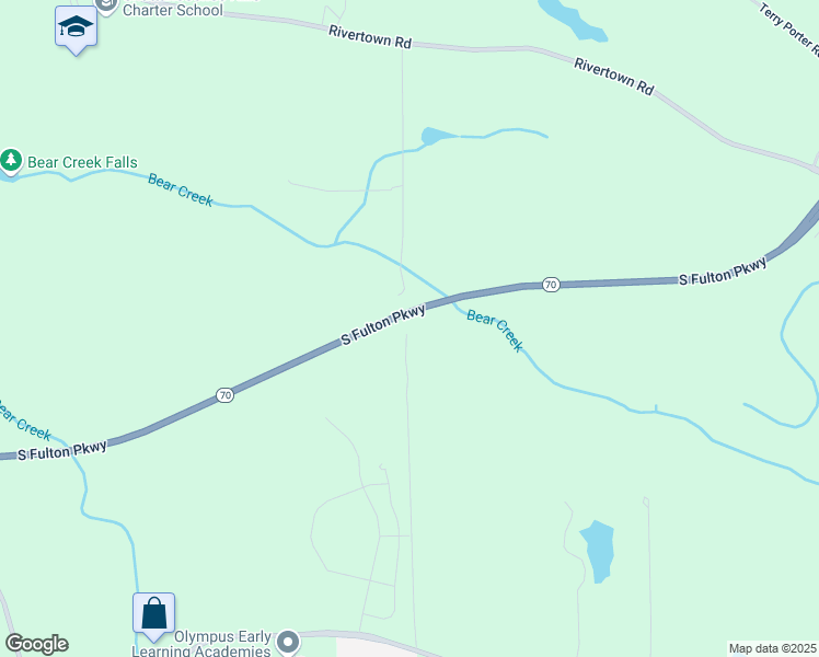 map of restaurants, bars, coffee shops, grocery stores, and more near Jenkins Road in Chattahoochee Hills