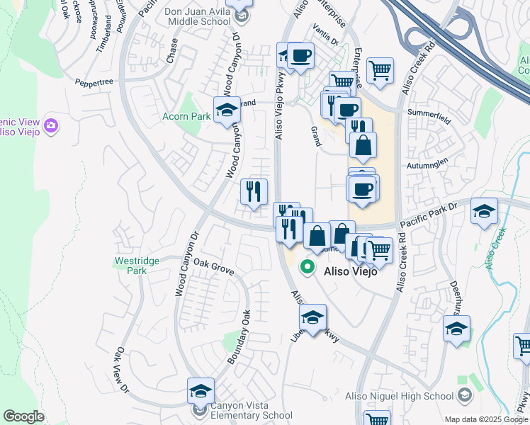 map of restaurants, bars, coffee shops, grocery stores, and more near in Laguna Beach