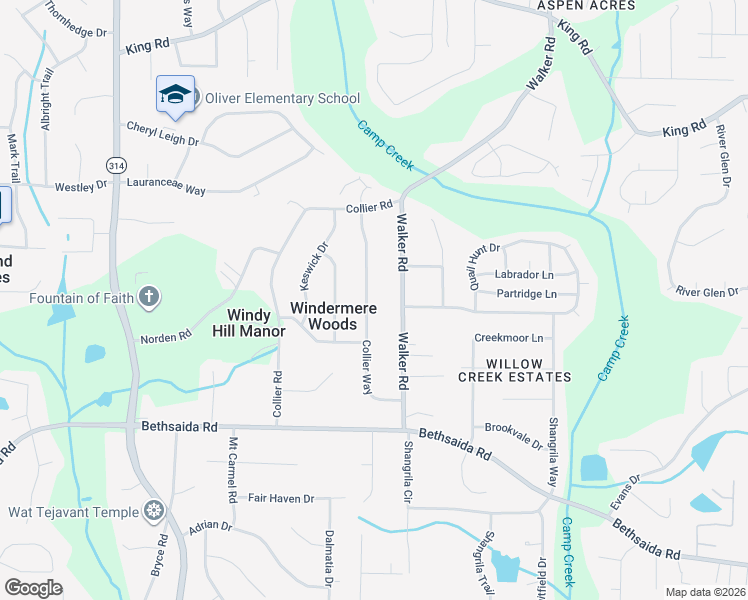 map of restaurants, bars, coffee shops, grocery stores, and more near 6722 Collier Way in Riverdale