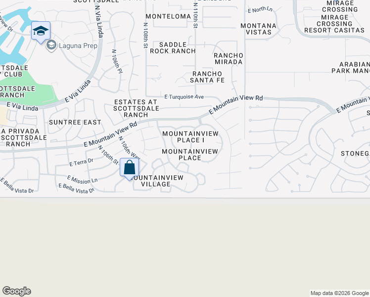 map of restaurants, bars, coffee shops, grocery stores, and more near 10880 East Palomino Road in Scottsdale