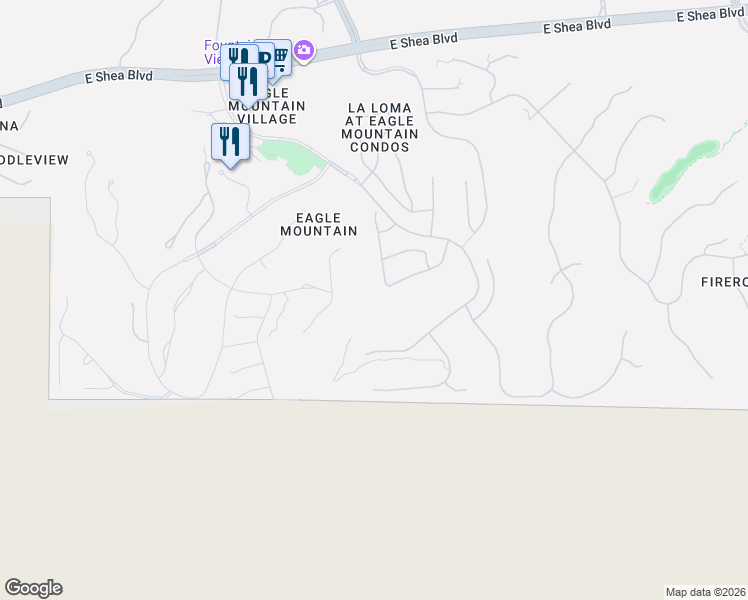 map of restaurants, bars, coffee shops, grocery stores, and more near 9402 North Indigo Hill Drive in Fountain Hills