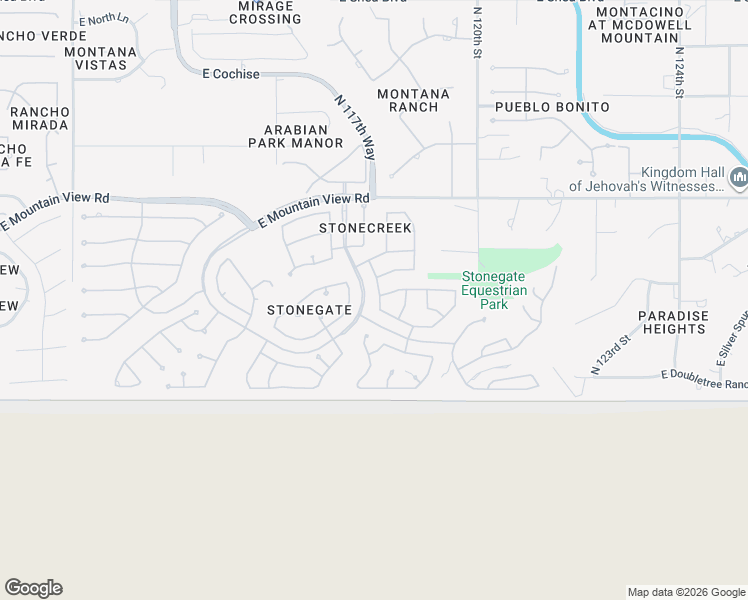 map of restaurants, bars, coffee shops, grocery stores, and more near 9398 North 118th Street in Scottsdale