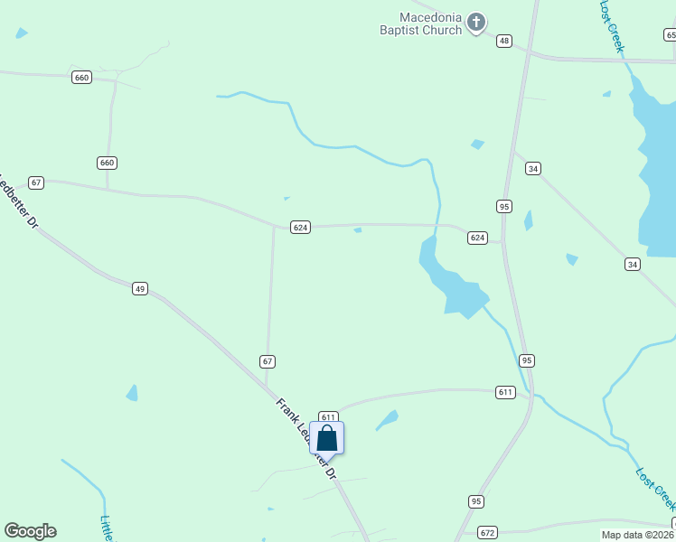 map of restaurants, bars, coffee shops, grocery stores, and more near 80 County Road 624 in Ranburne