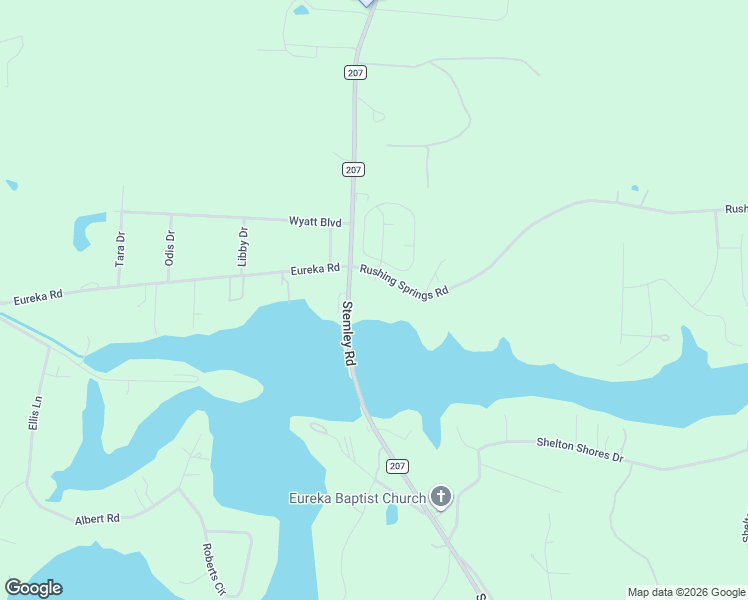 map of restaurants, bars, coffee shops, grocery stores, and more near 2705 Rushing Springs Road in Lincoln