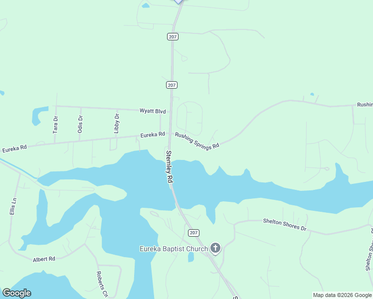 map of restaurants, bars, coffee shops, grocery stores, and more near 2705 Rushing Springs Road in Lincoln