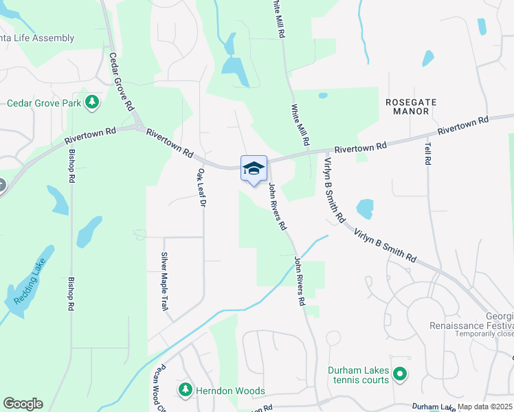 map of restaurants, bars, coffee shops, grocery stores, and more near 7040 RiverTown Road in Fairburn