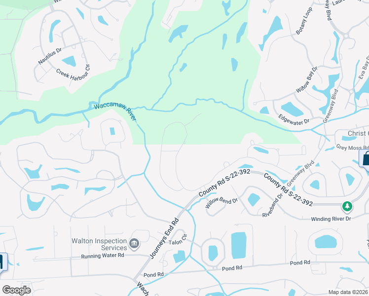 map of restaurants, bars, coffee shops, grocery stores, and more near 66 Highwood Circle in Murrells Inlet