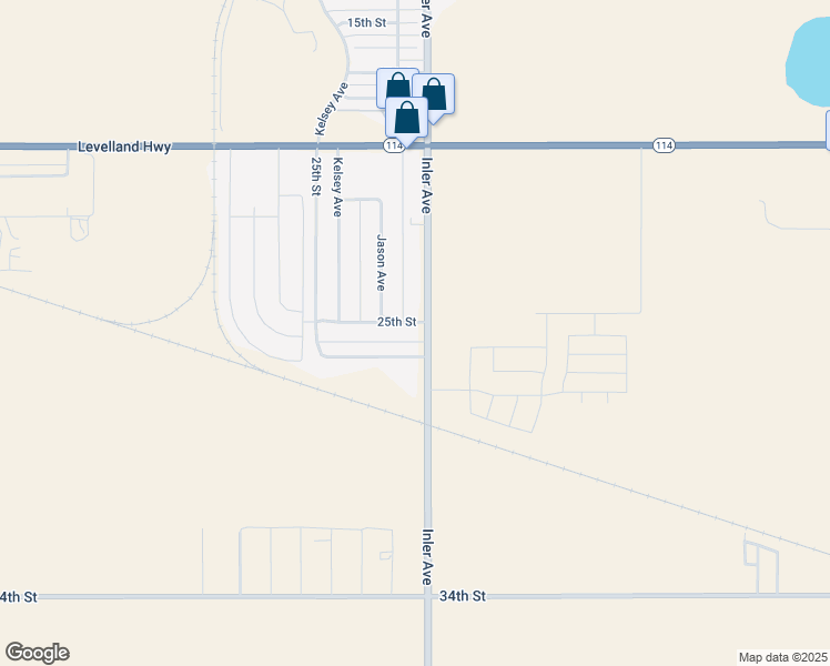 map of restaurants, bars, coffee shops, grocery stores, and more near 2502 Inler Avenue in Lubbock