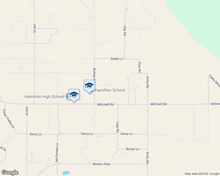 map of restaurants, bars, coffee shops, grocery stores, and more near 37800 Bohlen Road in Anza