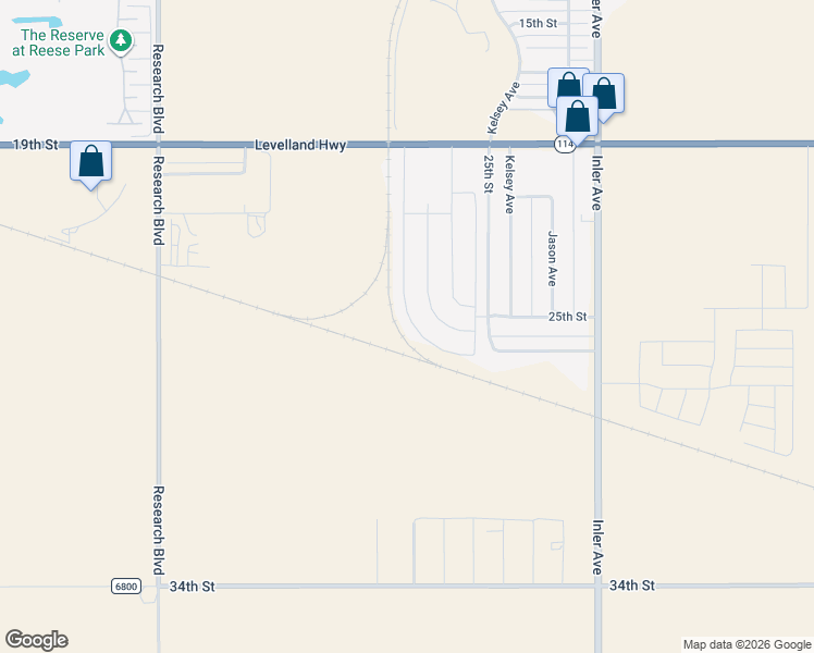 map of restaurants, bars, coffee shops, grocery stores, and more near 2022-2028 Kelsey in Lubbock