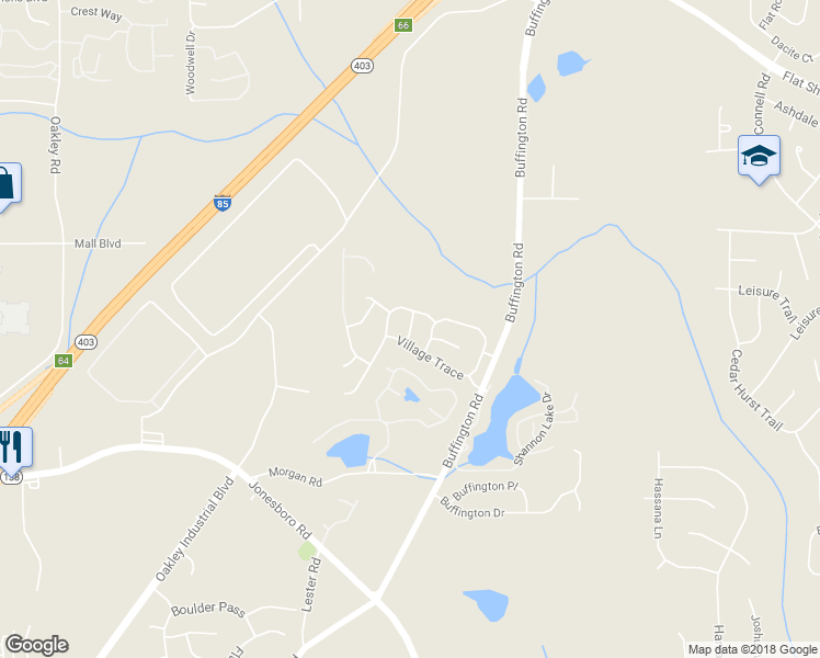 map of restaurants, bars, coffee shops, grocery stores, and more near 5601 Village Parkway in Union City