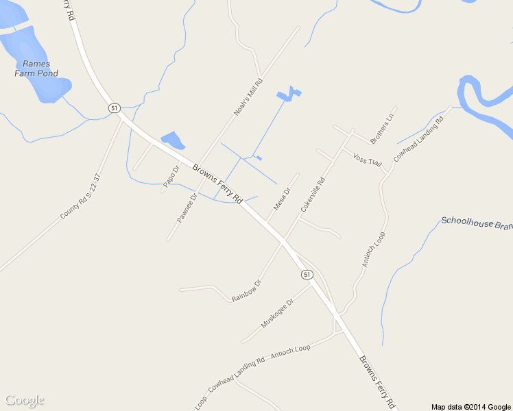 map of restaurants, bars, coffee shops, grocery stores, and more near 13662 Browns Ferry Road in Georgetown