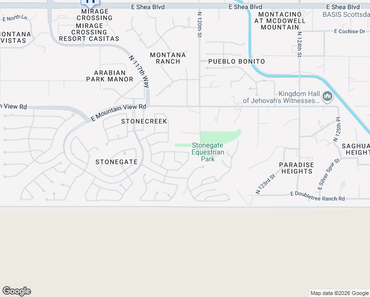 map of restaurants, bars, coffee shops, grocery stores, and more near 11919 East Del Timbre Drive in Scottsdale