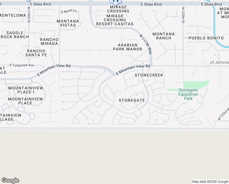 map of restaurants, bars, coffee shops, grocery stores, and more near 9475 North 115th Place in Scottsdale