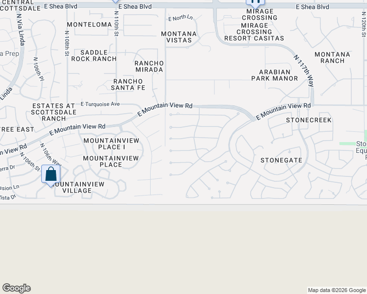 map of restaurants, bars, coffee shops, grocery stores, and more near 11233 East Del Timbre Drive in Scottsdale