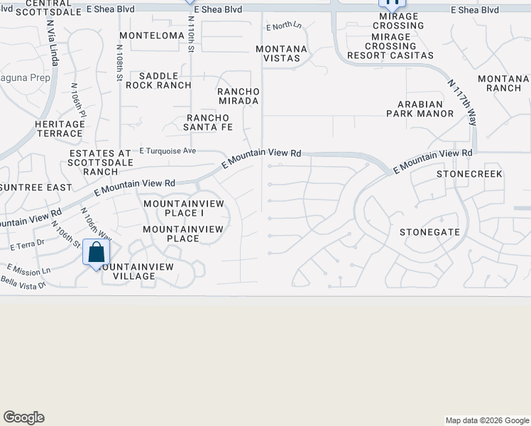 map of restaurants, bars, coffee shops, grocery stores, and more near 11233 East Del Timbre Drive in Scottsdale