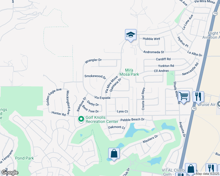 map of restaurants, bars, coffee shops, grocery stores, and more near 37755 Quintana Drive in Murrieta