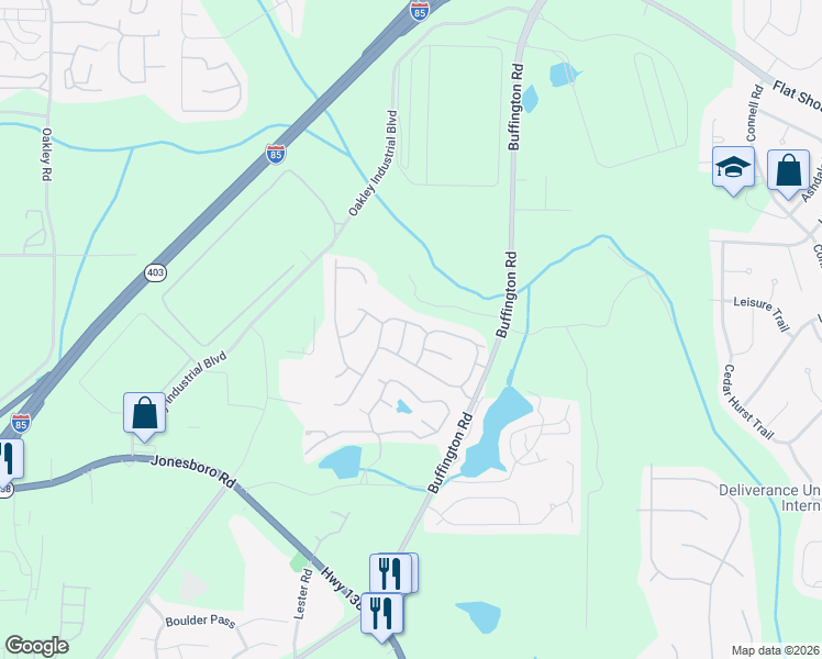 map of restaurants, bars, coffee shops, grocery stores, and more near 5601 Village Parkway in Union City