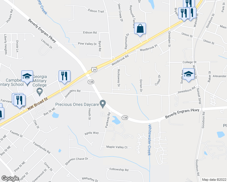 map of restaurants, bars, coffee shops, grocery stores, and more near 4601 Rolling Brook Court in Union City